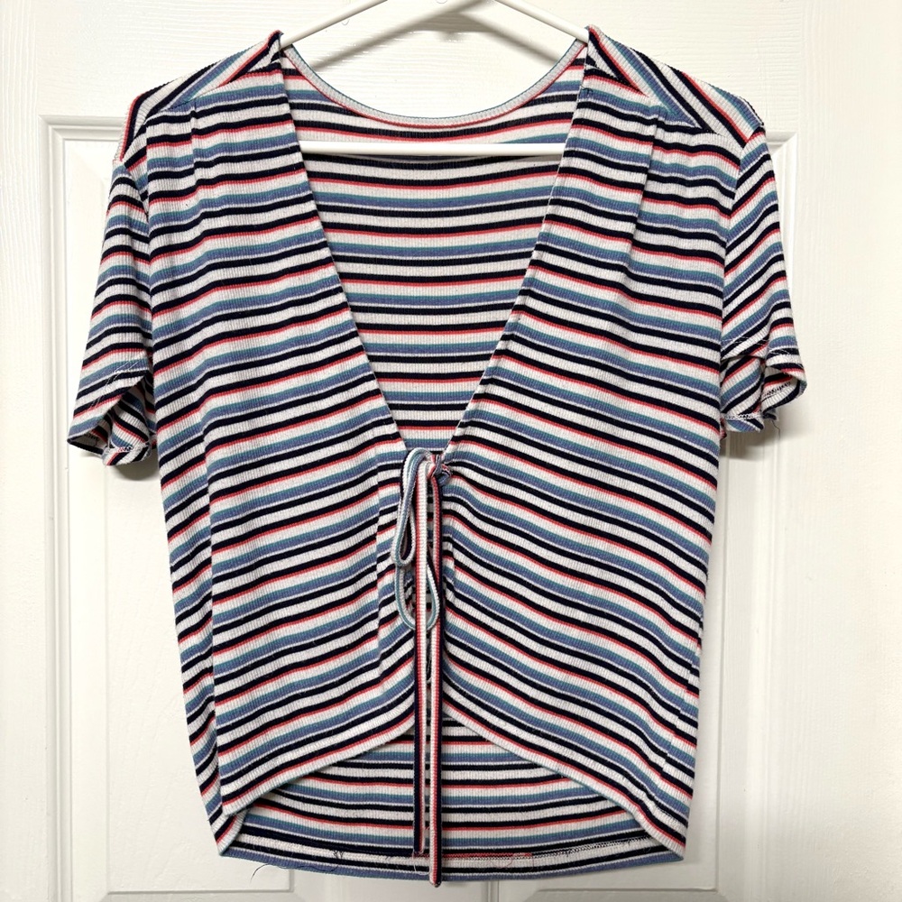 Brandy front tie blouse